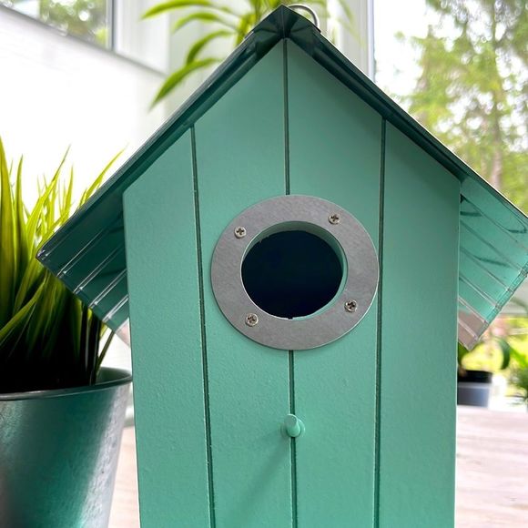 (Sold) Farmhouse Style hanging birdhouse. Brand new. - Picture 3 of 4